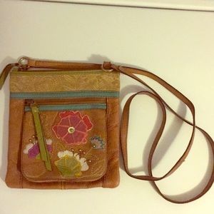 Vintage Fossil Shoulder Bag embroidered